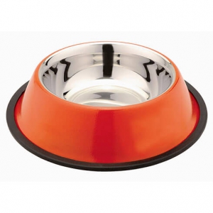 Anti-slip stainless bowl - Orange