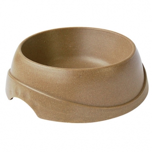 Melamine, ceramic-effect feeding bowl - coffee