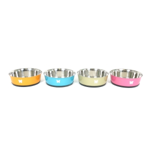 Dog bowl - stainless steel color - Set of 4