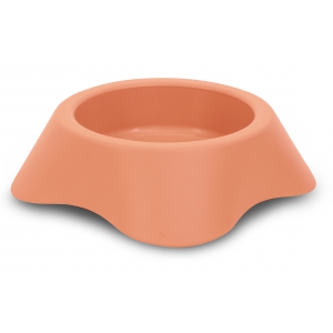 Plastic single dog bowl - melon