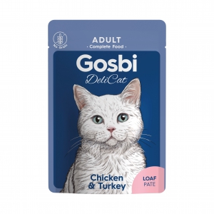 Gosbi Delicat pour chat adulte au poulet & dinde loaf 70g x16