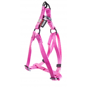 Step in harness for dog pink nylon