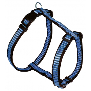 Dog harness - dominos - blue