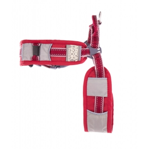 Harnais norvégien de sport pour chien - Arka Haok - Taille L - ROUGE - tour de poitrail 62 à 86cm - tour de cou 68 à 88cm