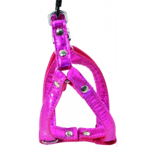 Dog harness - Disco pink nylon