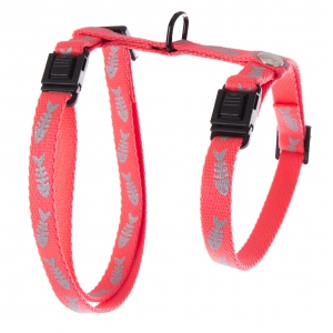 Harnais pour chat - Fluo Fish - rose