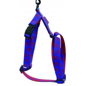 Blue red dog harness - original paw