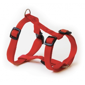 Harnais pour chien - nylon rouge