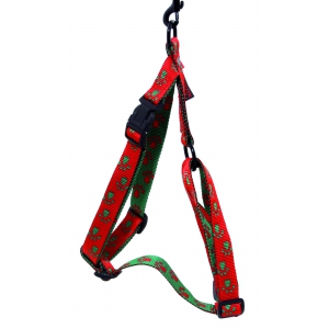 Red green dog harness - original paw