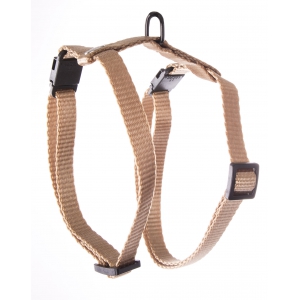 Adjustable plain nylon cat harness - Beige