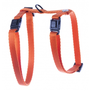 Adjustable plain nylon cat harness - Orange