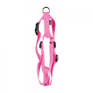 Harnais réglable en nylon rose pour chien