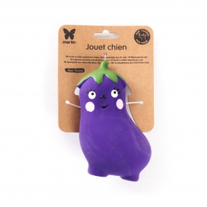 Latex eggplant toy for dogs