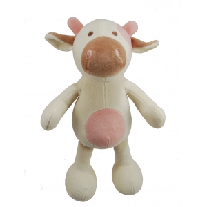 Jouet peluche bio pour chien - Vache 25cm - Simply Fido 