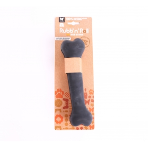 Dog toy - Rubb'n'Black - black bone - XL - 22 cm 