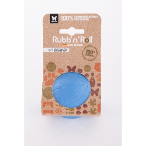 Dog toy - Rubb'n'Roll - blue ball - 7 cm 