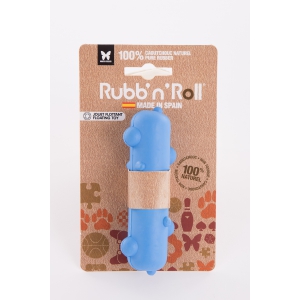 Jouet Rubb'n'Roll flottant - stem bleu - 12x3,5 cm