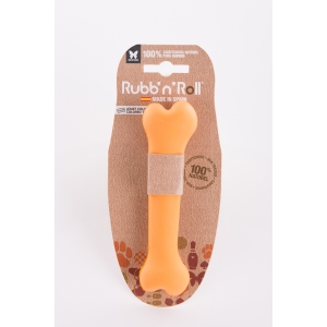 Dog toy - Rubb'n'Roll - orange bone