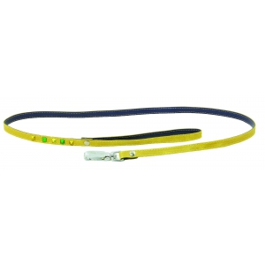 Dog leather lead - Yellow