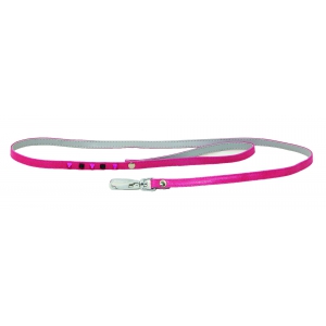 Dog leather lead - Pink
