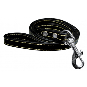Laisse cuir pour chien - noir