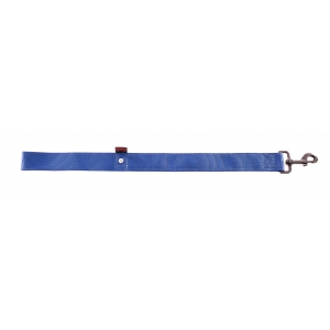 Laisse double épaisseur pour chien en nylon bleu - larg 40mm Long 60cm