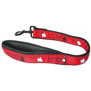 Laisse double pour chien - Mon marcel pour chien - rouge