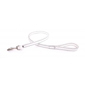 White leather lead for dog - Special bulldog and mastiff