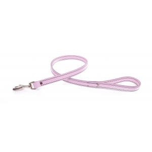 Pink leather lead for dog - Special bulldog and mastiff