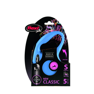 Dog retractable lead - Flexi - New classic cordon - blue - S - 5m