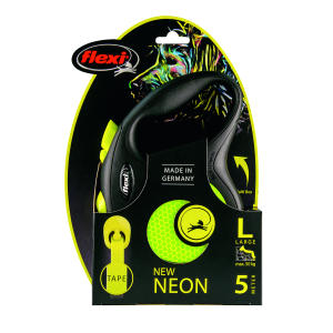 Dog retractable lead - Flexi - Neon - Size L - for dogs up to 50kg - strap 5m long