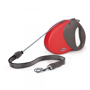 Dog retractable lead - Flexi - red Comfort Long