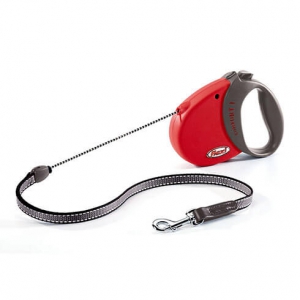 Dog retractable lead - Flexi - red Comfort