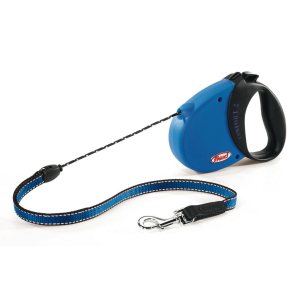 Dog retractable lead - Flexi vario blue cord - M up to 20kg - 5m