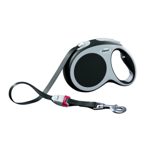 Dog retractable lead - Flexi vario grey strap - L 5m - 60kg