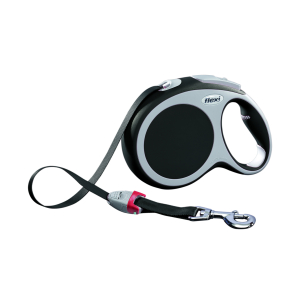 Dog retractable lead - Flexi vario grey strap - L 8m - 50kg