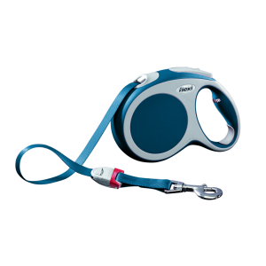Dog retractable lead - Flexi vario blue strap - L 5m - 60kg