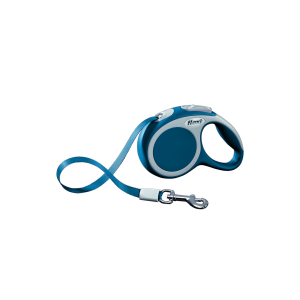 Dog retractable lead - Flexi vario blue strap - XS 3m - 12kg