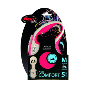 Dog retractable lead - Flexi vario red strap - M 5m - 25 kg