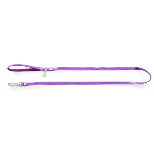 Dog nylon lead - Disco purple