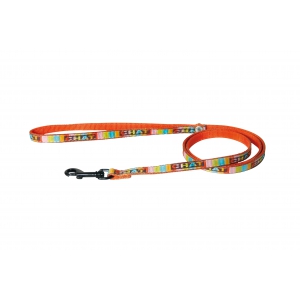 Laisse pour chat - motif chat - orange