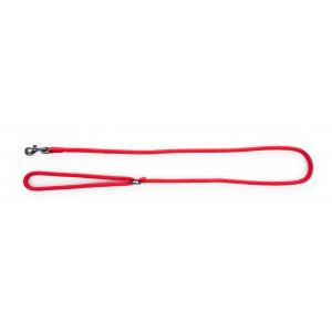 Dog lead - rounded nylon - red
