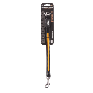 Laisse rallonge lumineuse nylon USB - Orange - 1,9x39 cm