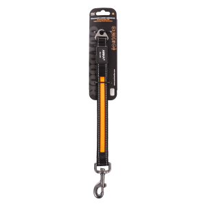 Laisse rallonge lumineuse nylon USB - Orange - 2,5x39 cm