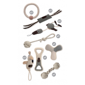 Lot 8 jouets variés pour chien