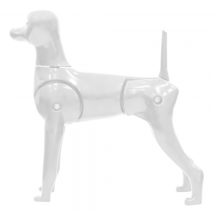 Naked articulated dog dummy for grooming training
