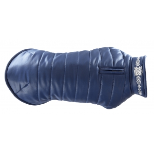 Manteau doudoune pour chien - Ethnic bleu