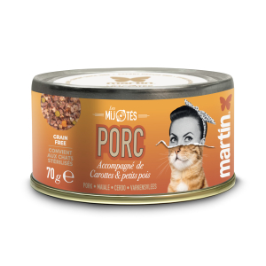 Martin Food - Mijotés de porc pour chat - 70g (x12)