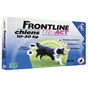 Pipette antiparasitaire - Frontline Tri-Act pour chien de 10-20kg