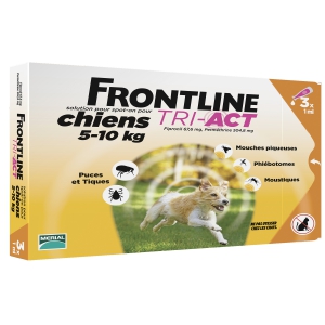 Pipette antiparasitaire - Frontline Tri-Act pour chien de 5-10kg